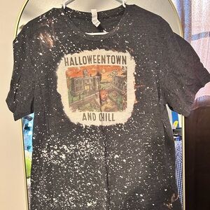 Halloweentown Graphic Bleached T-Shirt - Black